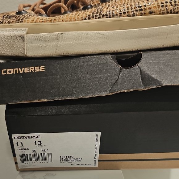 Converse Snakeskin Pattern Sneakers in Brown